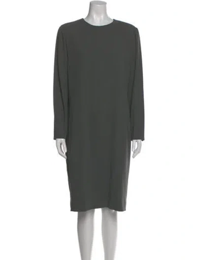Pre-owned Calvin Klein Collection Vintage Knee-length Dress In Gray