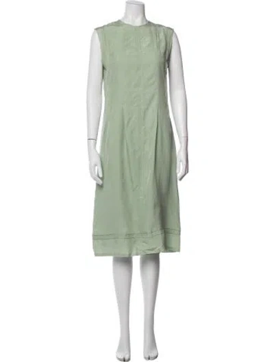 Pre-owned Calvin Klein Collection Vintage Knee-length Dress In Green