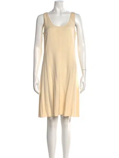 Pre-owned Calvin Klein Collection Vintage Knee-length Dress In Neutral