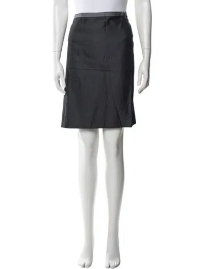 Pre-owned Calvin Klein Collection Vintage Knee-length Skirt In Gray