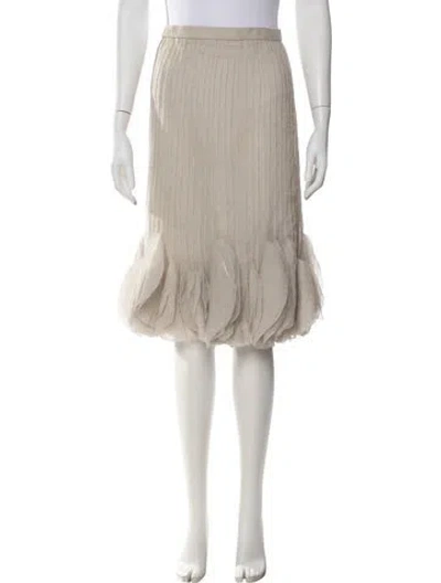 Pre-owned Calvin Klein Collection Vintage Knee-length Skirt In Neutral