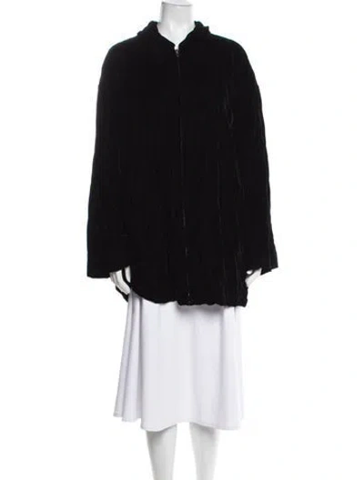 Pre-owned Calvin Klein Collection Vintage Late 1990's - Early 2000's Faux Fur Jacket In Black