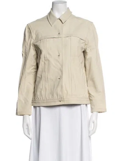 Pre-owned Calvin Klein Collection Vintage Late 1990's - Early 2000's Jacket In Neutrals