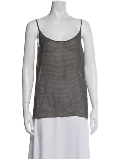 Pre-owned Calvin Klein Collection Vintage Late 1990's - Early 2000's Top In Neutrals