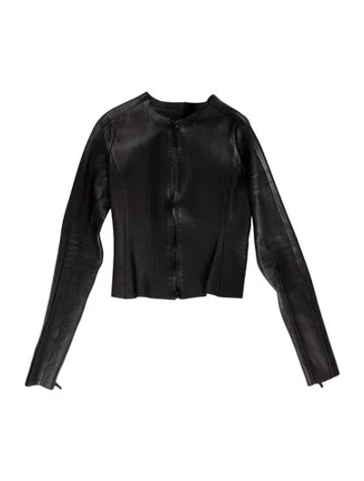 Pre-owned Calvin Klein Collection Vintage Late 2000's - Early 2010's Biker Jacket In Gray