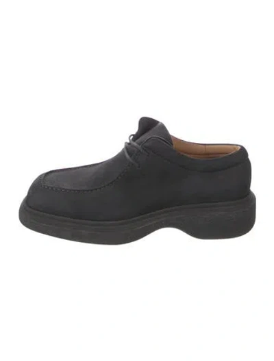Pre-owned Calvin Klein Collection Vintage Leather Derby Shoes In Black