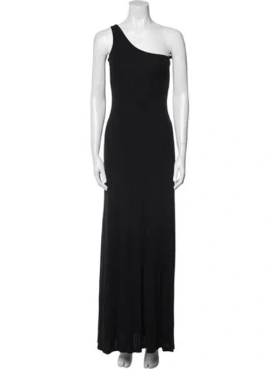 Pre-owned Calvin Klein Collection Vintage Long Dress In Black