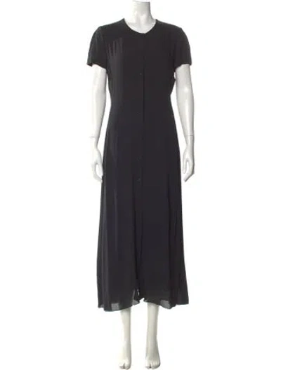 Pre-owned Calvin Klein Collection Vintage Long Dress In Black