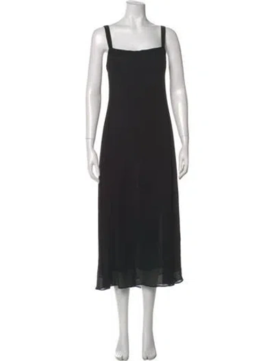Pre-owned Calvin Klein Collection Vintage Long Dress In Black