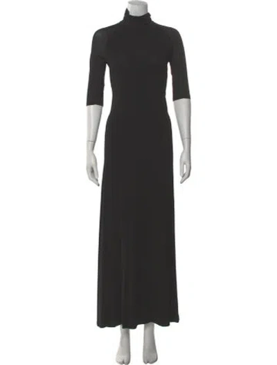 Pre-owned Calvin Klein Collection Vintage Long Dress In Black