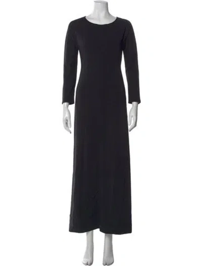 Pre-owned Calvin Klein Collection Vintage Long Dress In Black