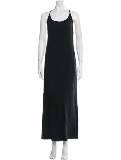 Pre-owned Calvin Klein Collection Vintage Long Dress In Black