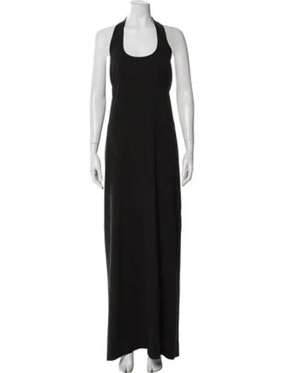 Pre-owned Calvin Klein Collection Vintage Long Dress In Black
