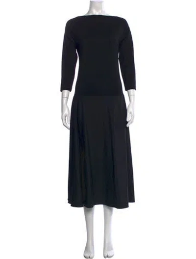 Pre-owned Calvin Klein Collection Vintage Long Dress In Black