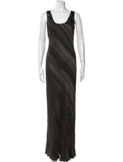 Pre-owned Calvin Klein Collection Vintage Long Dress In Black