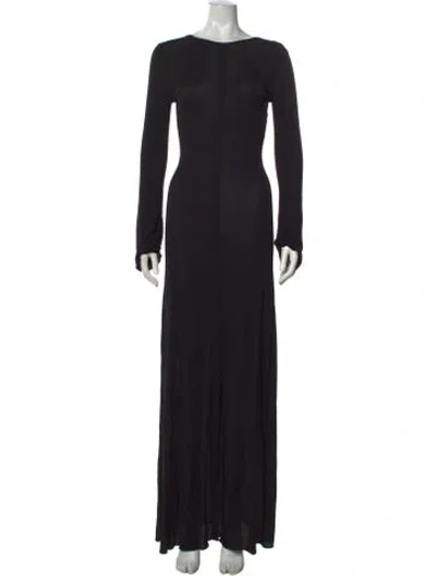 Pre-owned Calvin Klein Collection Vintage Long Dress In Black