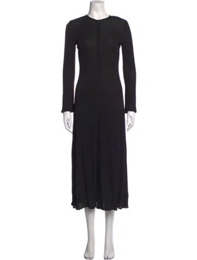 Pre-owned Calvin Klein Collection Vintage Long Dress In Black