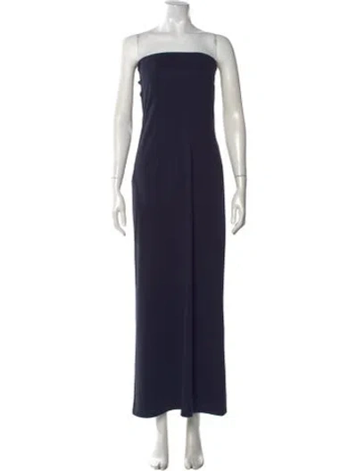 Pre-owned Calvin Klein Collection Vintage Long Dress In Blue
