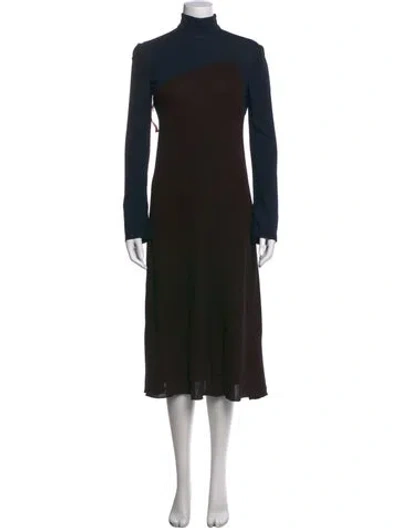 Pre-owned Calvin Klein Collection Vintage Long Dress In Blue