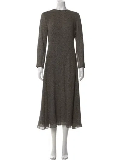 Pre-owned Calvin Klein Collection Vintage Long Dress In Brown