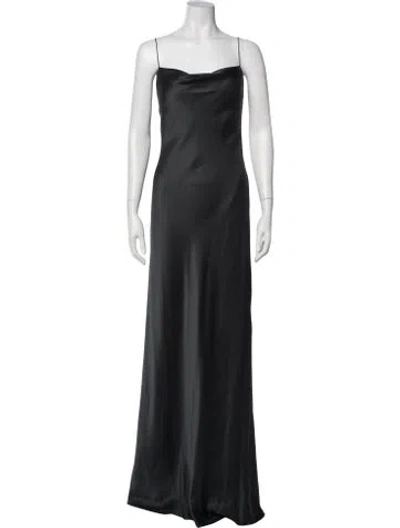 Pre-owned Calvin Klein Collection Vintage Long Dress In Gray