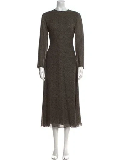 Pre-owned Calvin Klein Collection Vintage Long Dress In Neutral