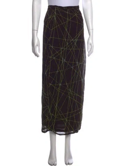 Pre-owned Calvin Klein Collection Vintage Long Skirt In Multicolor