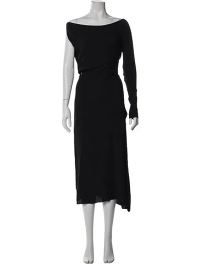 Pre-owned Calvin Klein Collection Vintage Midi Length Dress In Blue