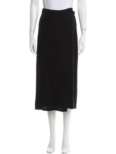 Pre-owned Calvin Klein Collection Vintage Midi Length Skirt In Black