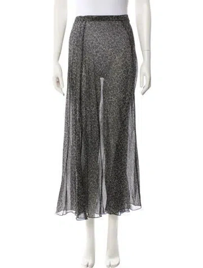 Pre-owned Calvin Klein Collection Vintage Midi Length Skirt In Black
