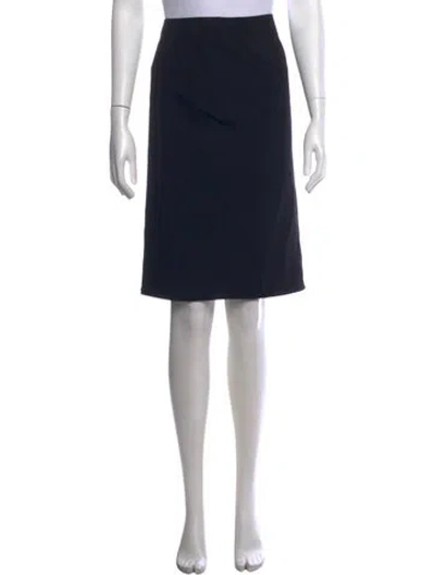 Pre-owned Calvin Klein Collection Vintage Midi Length Skirt In Black