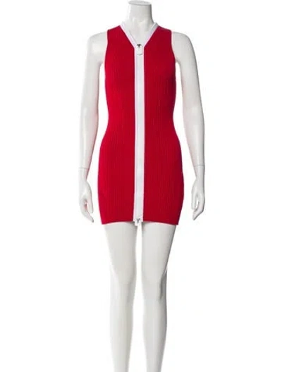 Pre-owned Calvin Klein Collection Vintage Mini Dress In Red