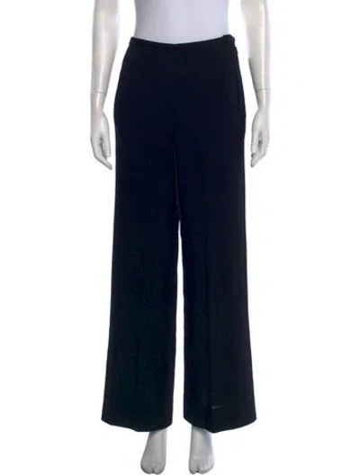 Pre-owned Calvin Klein Collection Vintage Wide Leg Pants In Black
