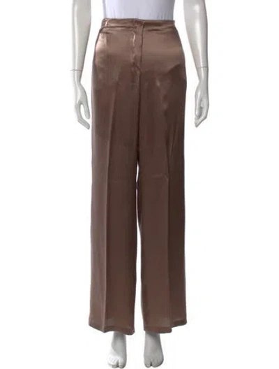 Pre-owned Calvin Klein Collection Vintage Wide Leg Pants In Brown