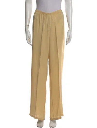 Pre-owned Calvin Klein Collection Vintage Wide Leg Pants In Neutral