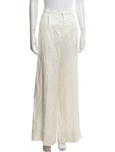 Pre-owned Calvin Klein Collection Vintage Wide Leg Pants In Neutral