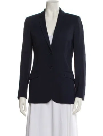 Pre-owned Calvin Klein Collection Virgin Wool Blazer In Blue