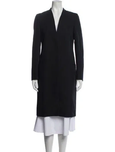 Pre-owned Calvin Klein Collection Virgin Wool Coat In Black