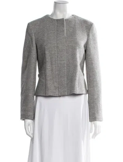 Pre-owned Calvin Klein Collection Virgin Wool Jacket In Gray