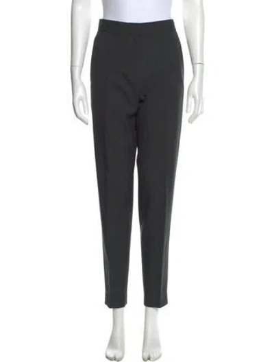 Pre-owned Calvin Klein Collection Virgin Wool Straight Leg Pants In Gray