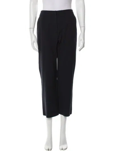 Pre-owned Calvin Klein Collection Virgin Wool Straight Leg Pants In Multi