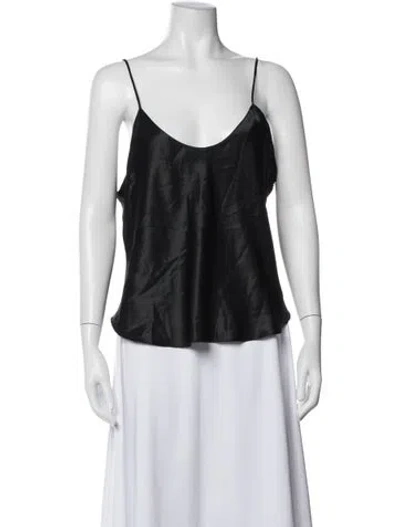 Pre-owned Calvin Klein Collection V-neck Sleeveless Top In Black