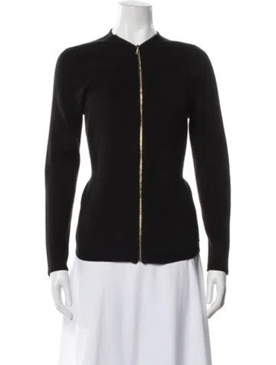 Pre-owned Calvin Klein Collection V-neck Sweater In Black