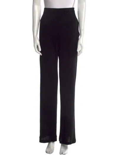 Pre-owned Calvin Klein Collection Wide Leg Pants In Black