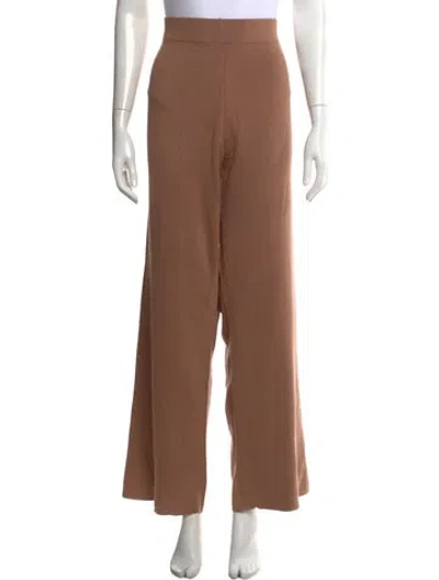 Pre-owned Calvin Klein Collection Wide Leg Pants In Brown