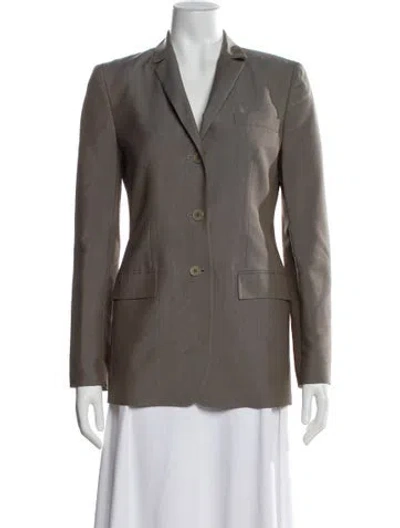 Pre-owned Calvin Klein Collection Wool Blazer In Gray