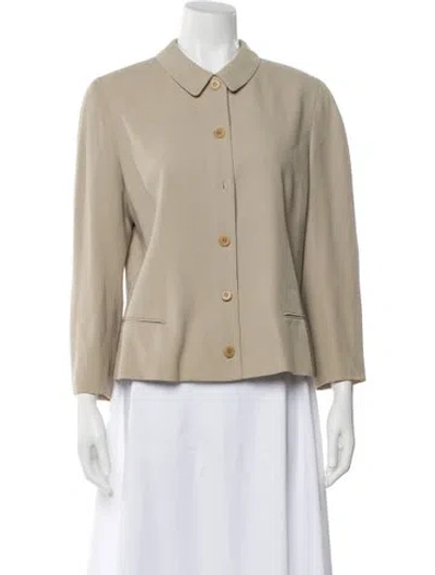 Pre-owned Calvin Klein Collection Wool Blazer In Neutral