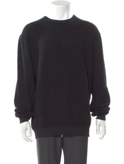 Pre-owned Calvin Klein Collection Wool Crew Neck Pullover In Black