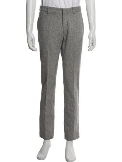 Pre-owned Calvin Klein Collection Wool Dress Pants In Gray