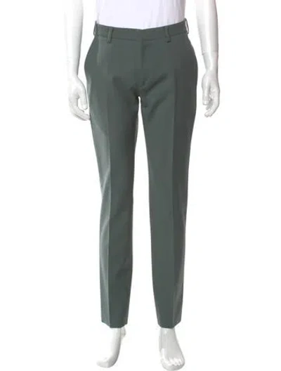 Pre-owned Calvin Klein Collection Wool Dress Pants In Green